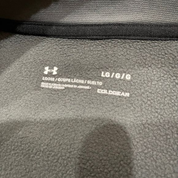 UNDER ARMOUR Coldgear Sweater Fleece 1/4 Zip Pullover Men's Size LARGE Gray EUC - Picture 9 of 10